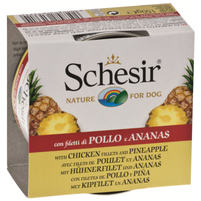 Schesir Dog Fruit Tavuk Filetolu Ve Ananaslı Köpek Konservesi 150 Gr - 1