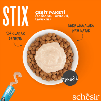 Schesir Stix Karışık Lezzetli Kedi Ödülü 6x15 Gr - 4
