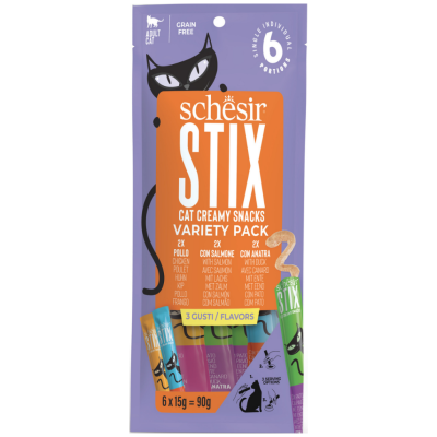 Schesir Stix Karışık Lezzetli Kedi Ödülü 6x15 Gr - 1