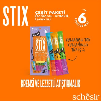 Schesir Stix Karışık Lezzetli Kedi Ödülü 6x15 Gr - 5