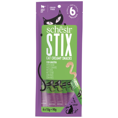 Schesir Stix Ördekli Kedi Ödülü 6x15 Gr - 1