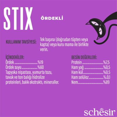 Schesir Stix Ördekli Kedi Ödülü 6x15 Gr - 3