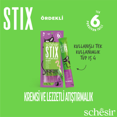 Schesir Stix Ördekli Kedi Ödülü 6x15 Gr - 5