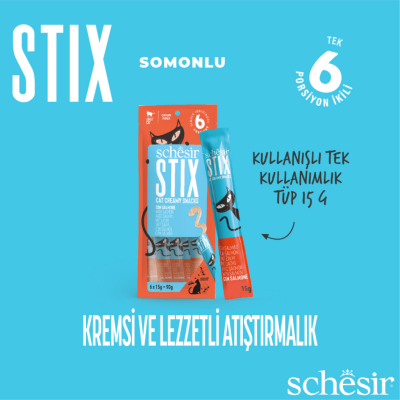 Schesir Stix Somonlu Kedi Ödülü 6x15 Gr - 5