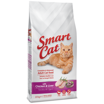 Smart Cat Tavuklu ve Ciğerli Yetişkin Kedi Maması 10 Kg - 1