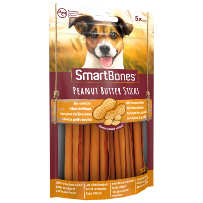 SmartBones Peanut Butter Fıstık Ezmeli Tavuklu Sticks Köpek Ödül Çubukları 5 Li 100 Gr - 1