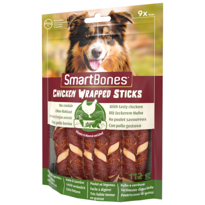 SmartBones Tavuk Sargılı Sticks Köpek Ödül Çubukları Mini 9 Lu 112 Gr - 1