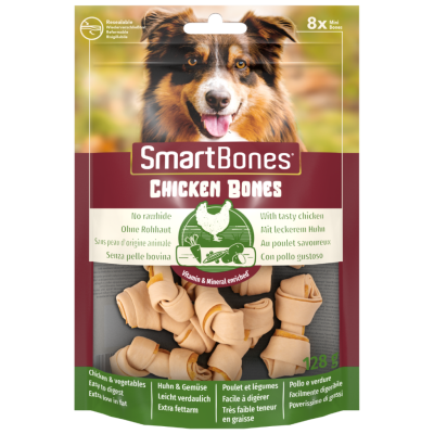 SmartBones Tavuklu Düğüm Köpek Ödül Kemiği Mini 8 Li 128 Gr - 1