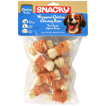 Snacky Beyaz Tavuk Sargılı Köpek Ödülü 5 Cm 120 Gr 10 Lu Paket - 1