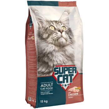 Super Cat Tavuklu Yetişkin Kedi Maması 15 Kg - 1