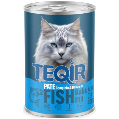 Teqir Fish Balık Etli Yetişkin Kedi Konservesi Pate 400 Gr - 1