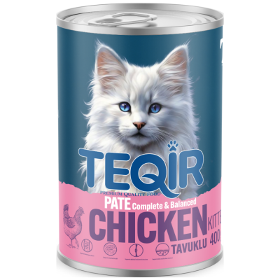 Teqir Kitten Chicken Tavuklu Yavru Kedi Konservesi Pate 400 Gr - 1