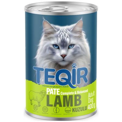 Teqir Lamb Kuzu Etli Yetişkin Kedi Konservesi Pate 400 Gr - 1