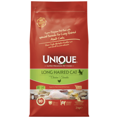 Unique Long Haired Tavuklu Yetişkin Kedi Maması 2 Kg - 1