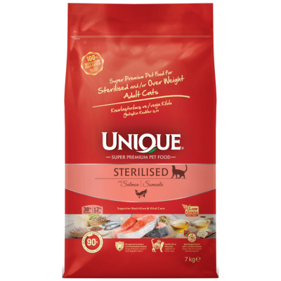 Unique Sterilised Somonlu Kısırlaştırılmış Kedi Maması 7 Kg - 1