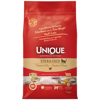 Unique Sterilised Tavuklu Kısırlaştırılmış Kedi Maması 7 Kg - 1