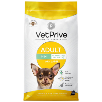 VetPrive Mini Adult Kuzu Etli Mini Irk Yetişkin Köpek Maması 3 Kg - 1