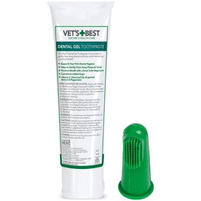 Vet's Best Köpekler İçin Slikon Başlıklı Diş Fırçası ve Diş Macunu 100 ML - 3