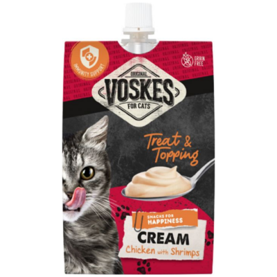 Voskes Cream Tavuklu ve Karidesli Krema Kedi Ödülü 90 Gr - 1