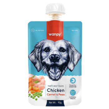 Wanpy Tasty Meat Paste Taze Tavuklu ve Havuçlu Köpek Et Ezmesi 90 Gr - 1