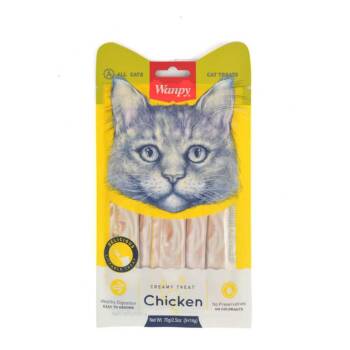Wanpy Creamy Treat Tavuklu Sıvı Kedi Ödül Maması 5x14 Gr - 1