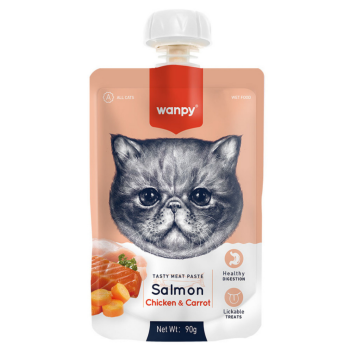 Wanpy Teasty Meat Paste Taze Somonlu ve Tavuklu Kedi Et Ezmesi 90 Gr - 1