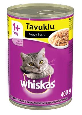 Whiskas Tavuklu Gravy Sos İçinde Kedi Konserve Maması 400 Gr - 1