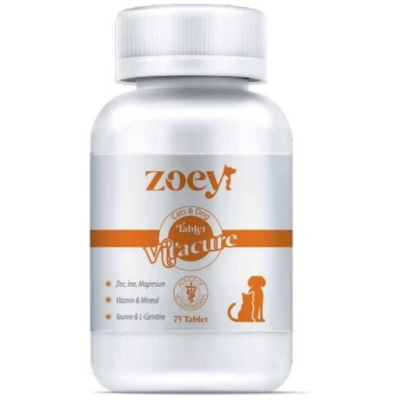 Zoey Vitacure Kedi Ve Köpek Bağışıklık sistemini Destekleyici Vitamin Tablet ( 75 Tablet ) - 1